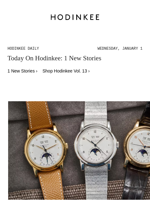 Today on Hodinkee... Year In Review: The #1 Story Of '24: The Patek Philippe Ref. 2497, Part 1: Patek's First Serially Produced Center Seconds Perpetual Calendar | Hodinkee Daily – Wednesday,