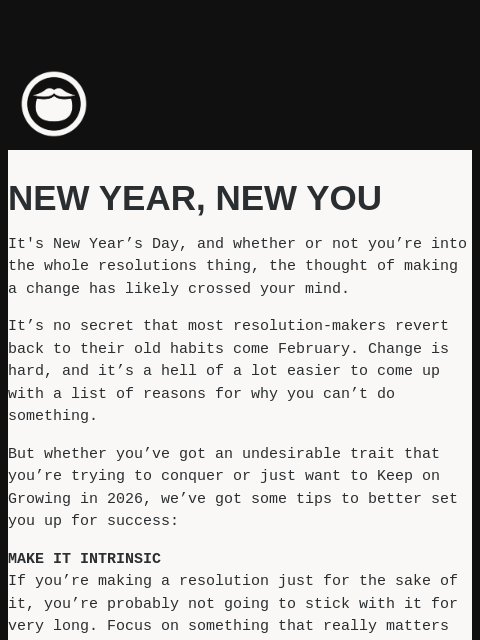 beardbrand newsletter: New Year, New You