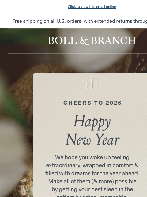 bollandbranch newsletter: Cheers to 2026 & all your dreams for it!
