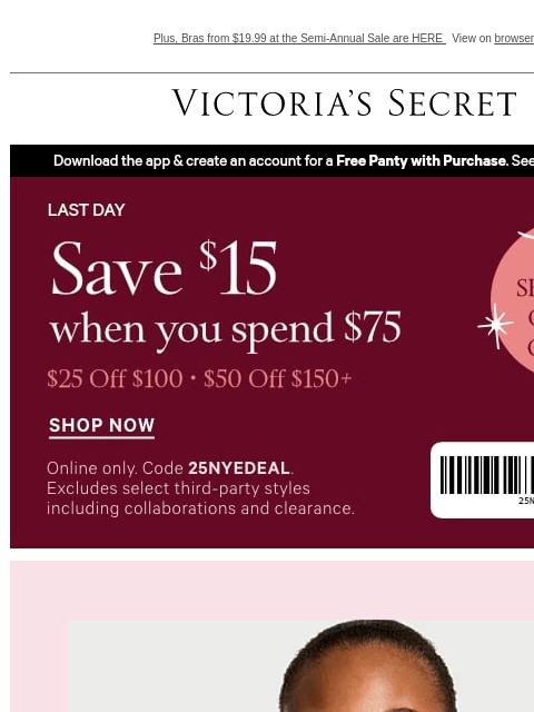 victoriassecret newsletter: It's Your Last Chance to Save Up to $50
