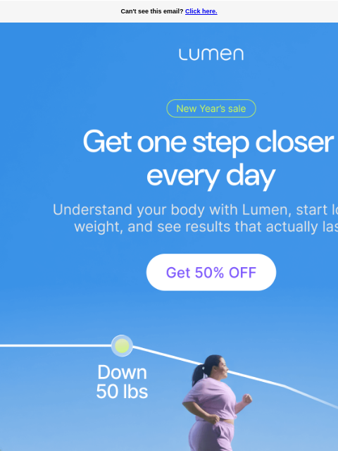lumen newsletter: New Year’s sale! Get Lumen for 50% off