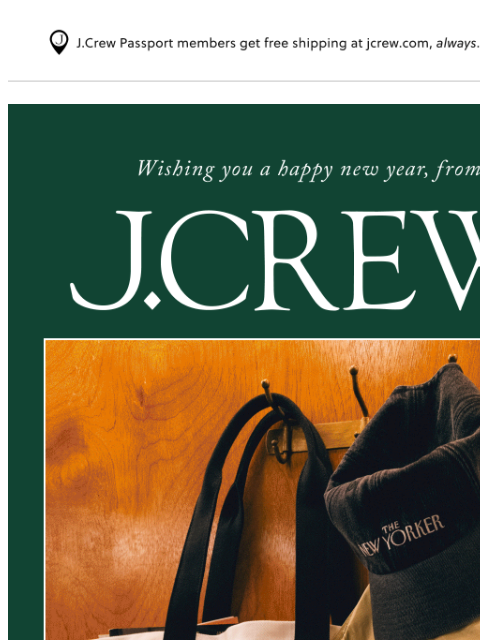 jcrew newsletter: Happy 2026! Love, the team at J.Crew.