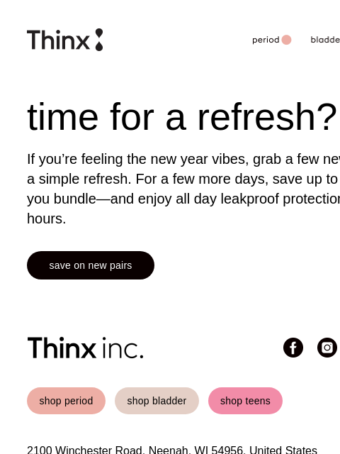 shethinx newsletter: 🎊 Happy new (undie) year