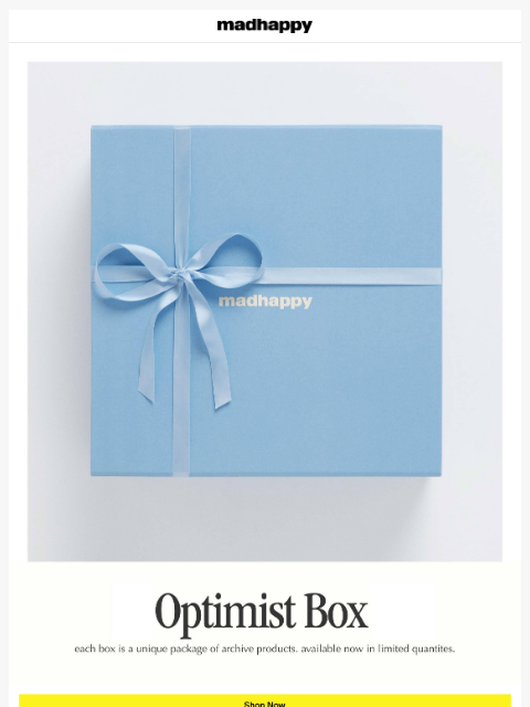 madhappy newsletter: Optimist Box