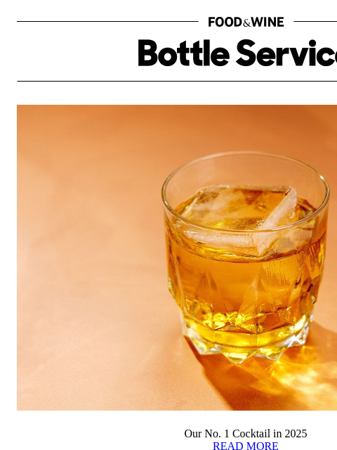 foodandwine newsletter: Our No. 1 Cocktail in 2025