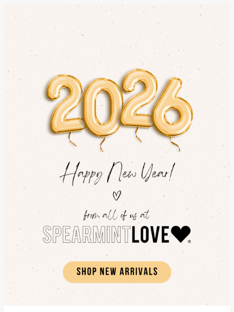 spearmintlove newsletter: Happy New Year from All of Us at SpearmintLOVE ✨