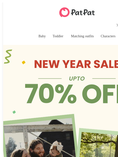 patpat newsletter: Up to 70% OFF Spring Matching Outfits 🌸 