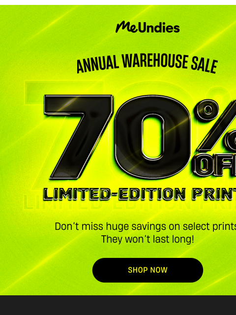 meundies newsletter: 70% OFF 🎇