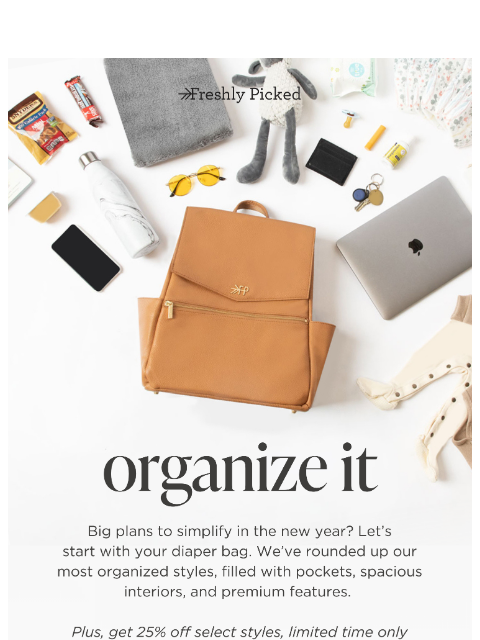 freshlypicked newsletter: Reset With a New Bag this New Year. ✨ Less Clutter...