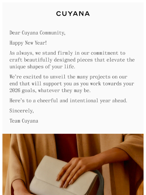 cuyana newsletter: Happy New Year!