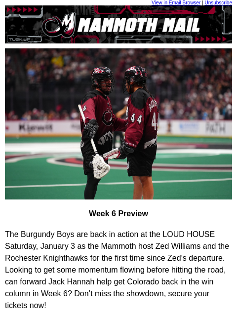 thecoloradomammoth newsletter: 🦣Your Burgundy Boy are Back at Home