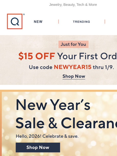 qvcemail newsletter: Happy New Deals! Celebrate & Save