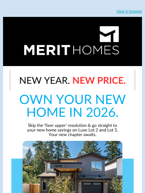 merithomesinc newsletter: NEW Pricing is now live at LUXE. Check it out!