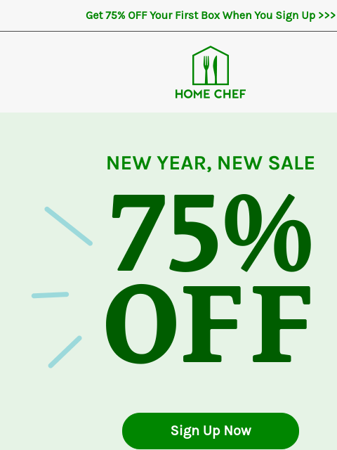 homechef newsletter: Going, Going, Gone… Last Call for 75% Off ⏰