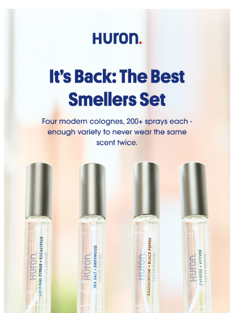 usehuron newsletter: The wait’s over. Our #1 fragrance set is back.