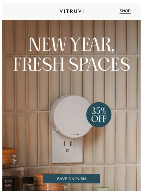 vitruvi newsletter: 35% OFF The Easiest Way to Scent Your Home ✨