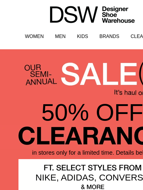 dsw newsletter: New year, new shoes. Let’s get it >>>