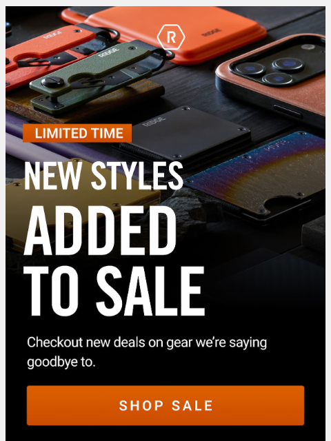 ridge newsletter: New Styles Added to Sale