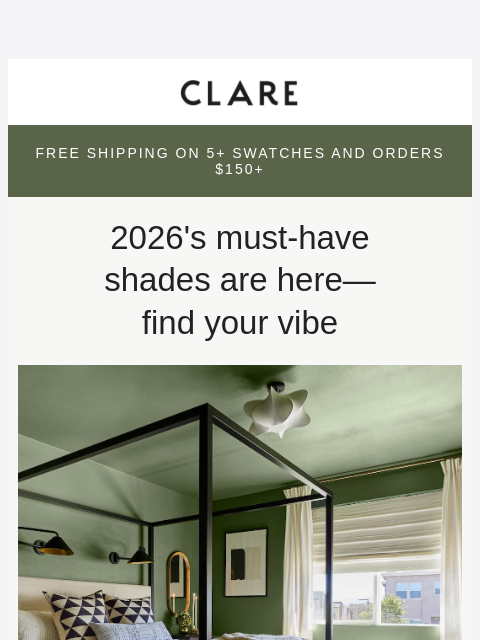 clare newsletter: 2026’s must-see paint colors are here 👀