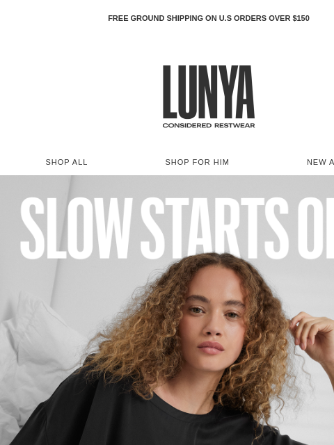 lunya newsletter: THE RESOLUTION: STAY IN BED