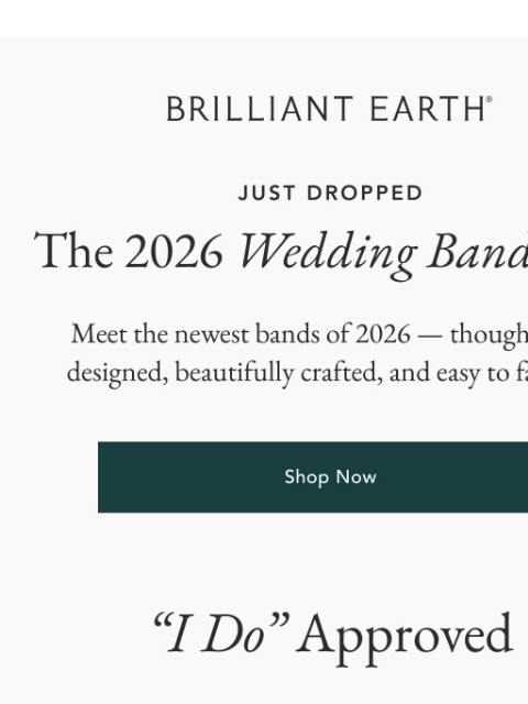 brilliantearth newsletter: Ring in the new year with a new band