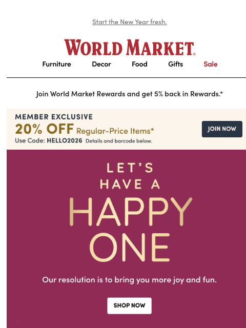 emailworldmarket newsletter: 🥳 20% off NEW picks for 2026