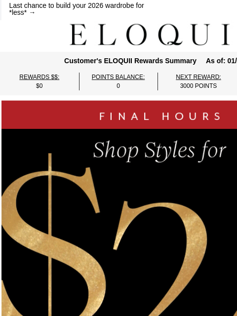 eloquii newsletter: FINAL HOURS: $20.26 STYLES ❤️‍🔥​