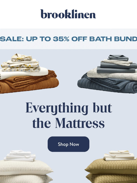 brooklinen newsletter: Go to Bed With a Bundle