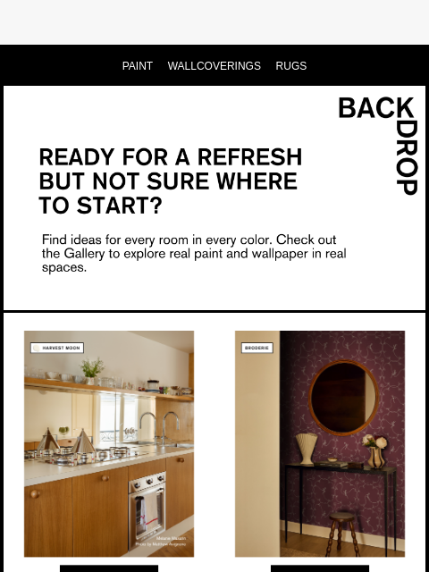 backdrophome newsletter: START HERE 📍