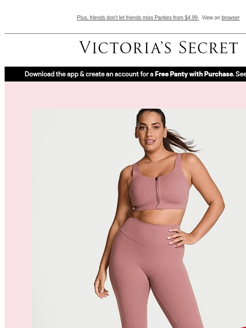 victoriassecret newsletter: Activewear from $19.99—Just for You