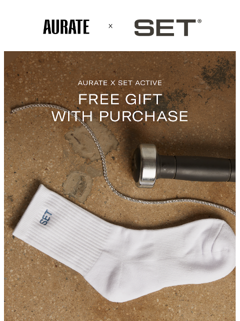 auratenewyork newsletter: Free Gift! Aurate x Set Active
