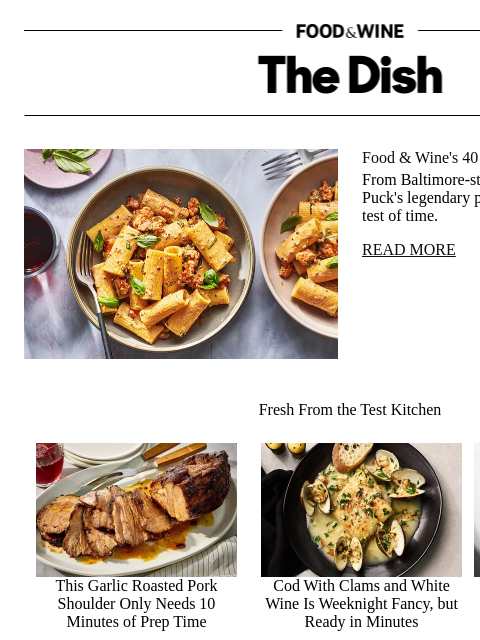 foodandwine newsletter: Food & Wine's 40 Best Recipes Ever