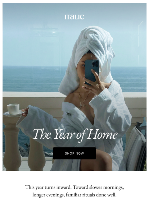 italic newsletter: 2026: The Year of Home starts now.