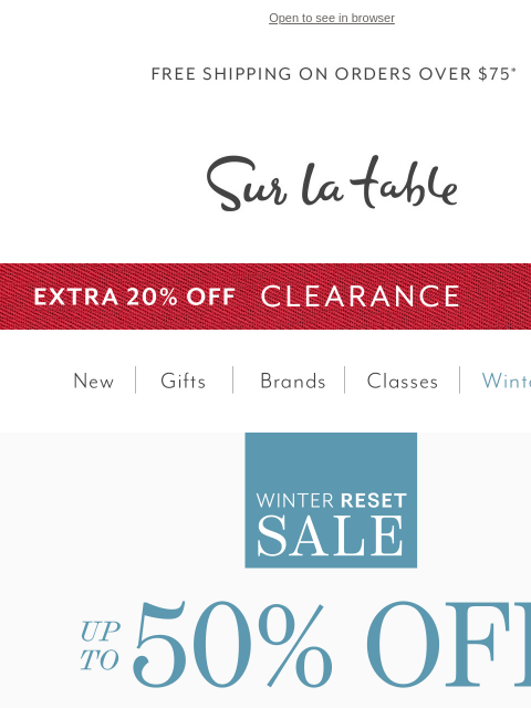 surlatable newsletter: New Year = New Cookware