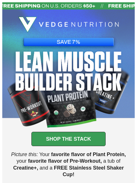 vedgenutrition newsletter: LEAN into your 2026 Goals 💪