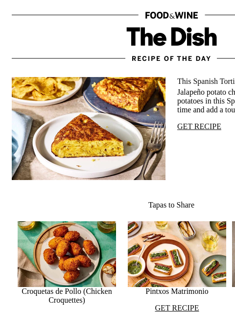 foodandwine newsletter: Potato Chip Spanish Tortilla