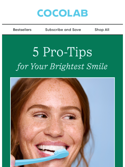 cocolab newsletter: For brighter teeth in 2026