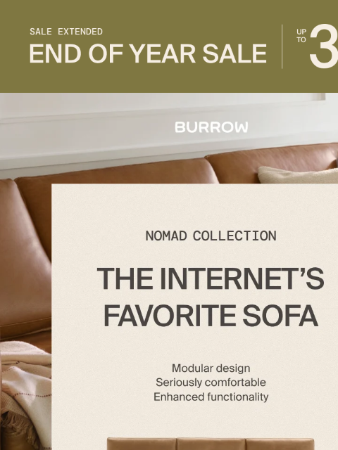 burrow newsletter: Next-level comfort up to 30% off