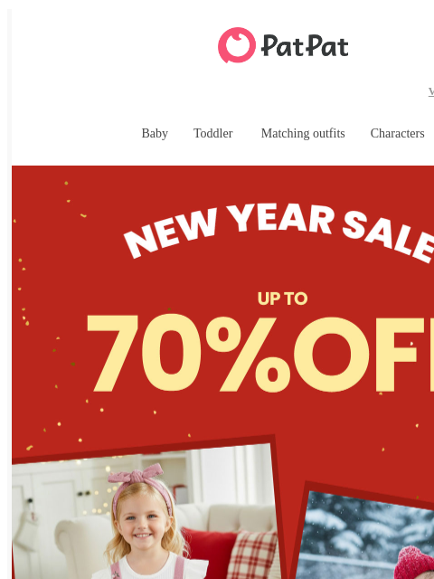 patpat newsletter: 🧥NEW YEAR SALE — Up to 70% Off 