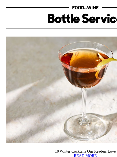 foodandwine newsletter: 10 Winter Cocktails Our Readers Love