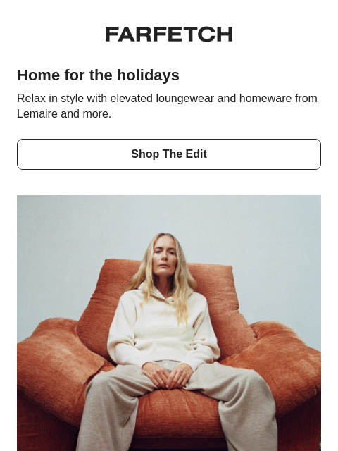 farfetch newsletter: Embrace the great indoors