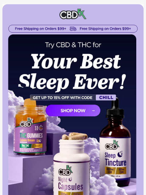 cbdfx newsletter: 😴 Best...night's...sleep...EVER!