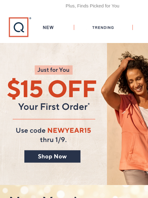 qvcemail newsletter: You Get $15 Off Your First Order