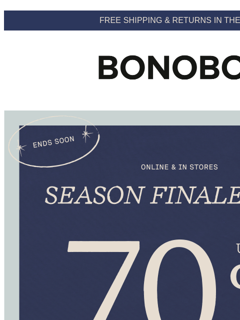 bonobos newsletter: Extra 30% Off Sale Ends TOMORROW