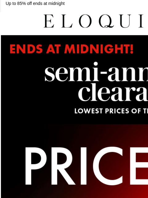 Up to 85% off ends at midnight Logo Shop Now Shop Now RECOMMENDED FOR YOU SHOP NOW SHOP NOW SHOP NOW SHOP NOW NEW ARRIVALS BEST SELLERS DRESSES WORKWEAR DAILY DEAL SALE You are receiving this email