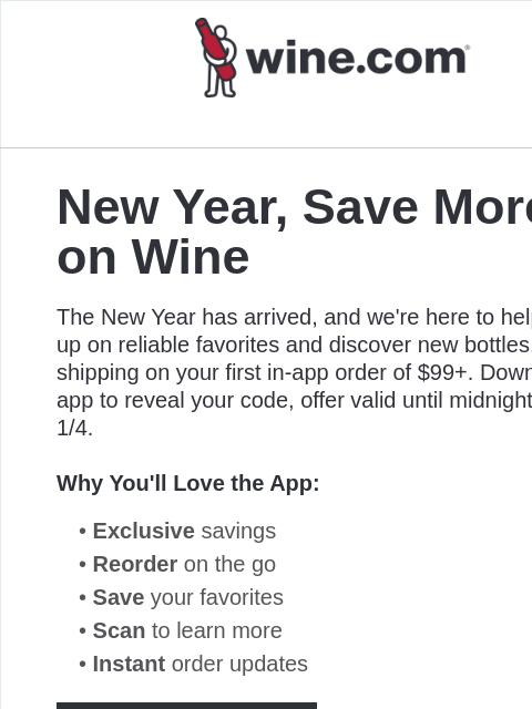 wine newsletter: Final Hours: Your App Offer Ends Tonight