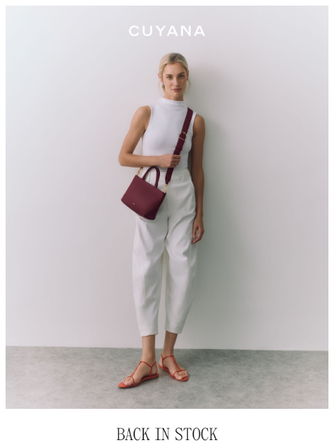 cuyana newsletter: Cherry is Back in Stock