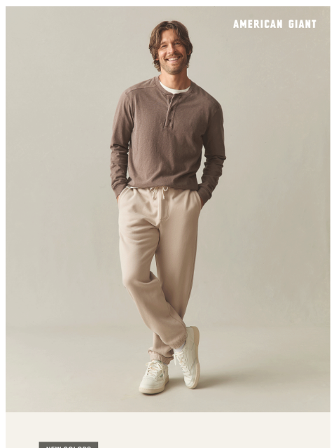 american-giant newsletter: New Winter Hues In The Classic Sweatpant