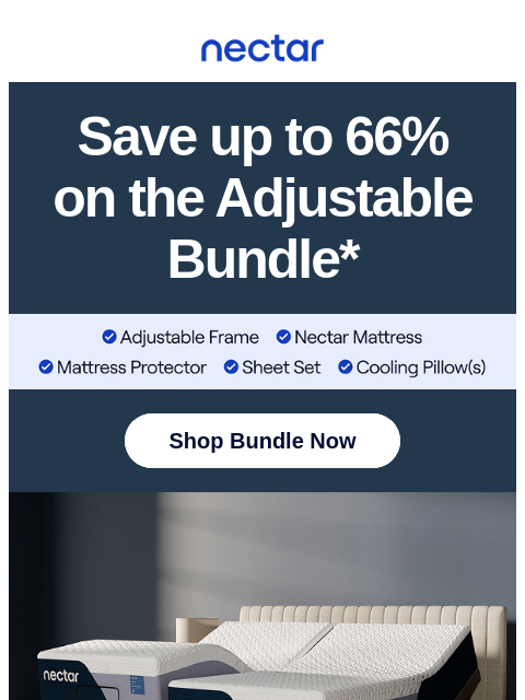 nectarsleep newsletter: 🎯 2026 goal unlocked: better rest with an Adjusta...