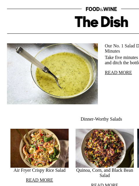 foodandwine newsletter: Our No. 1 Salad Dressing of 2025 — Ready in 5 Minu...